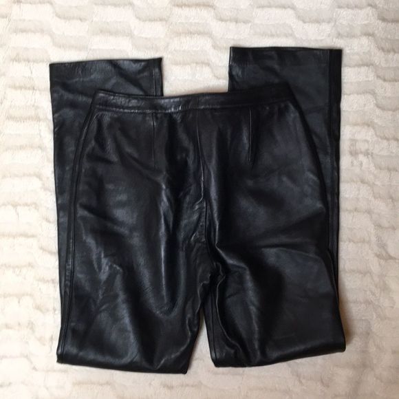 Sigrid Olsen 100% Leather Pants Sz 4 - Picture 4 of 5